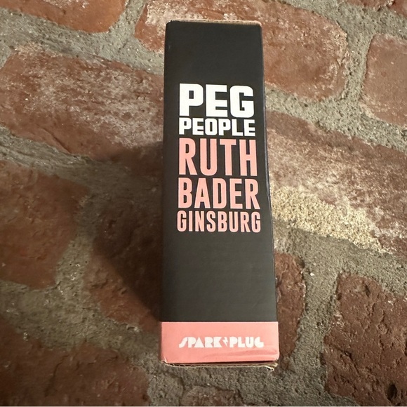 Peg People Ruth Bader Ginsburg RBG Wooden Figurine Collectible with Biography - Picture 4 of 12